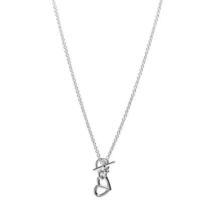 Hermes Sterling Silver Chaine D'Ancre Heart Toggle Necklace 1 of 6