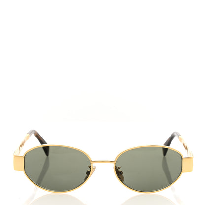 Celine Metal Triomphe 01 Sunglasses CL40235U Gold Green 2 of 7