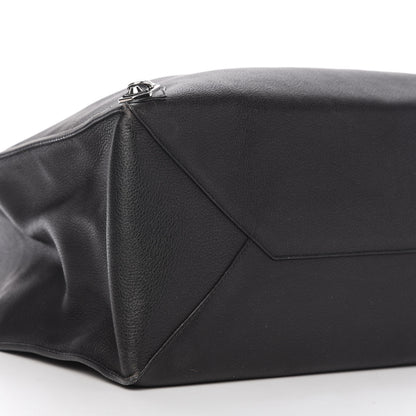 Balenciaga Grained Calfskin Silver Metallic Edge Hardware Papier A4 Tote Black 6 of 15