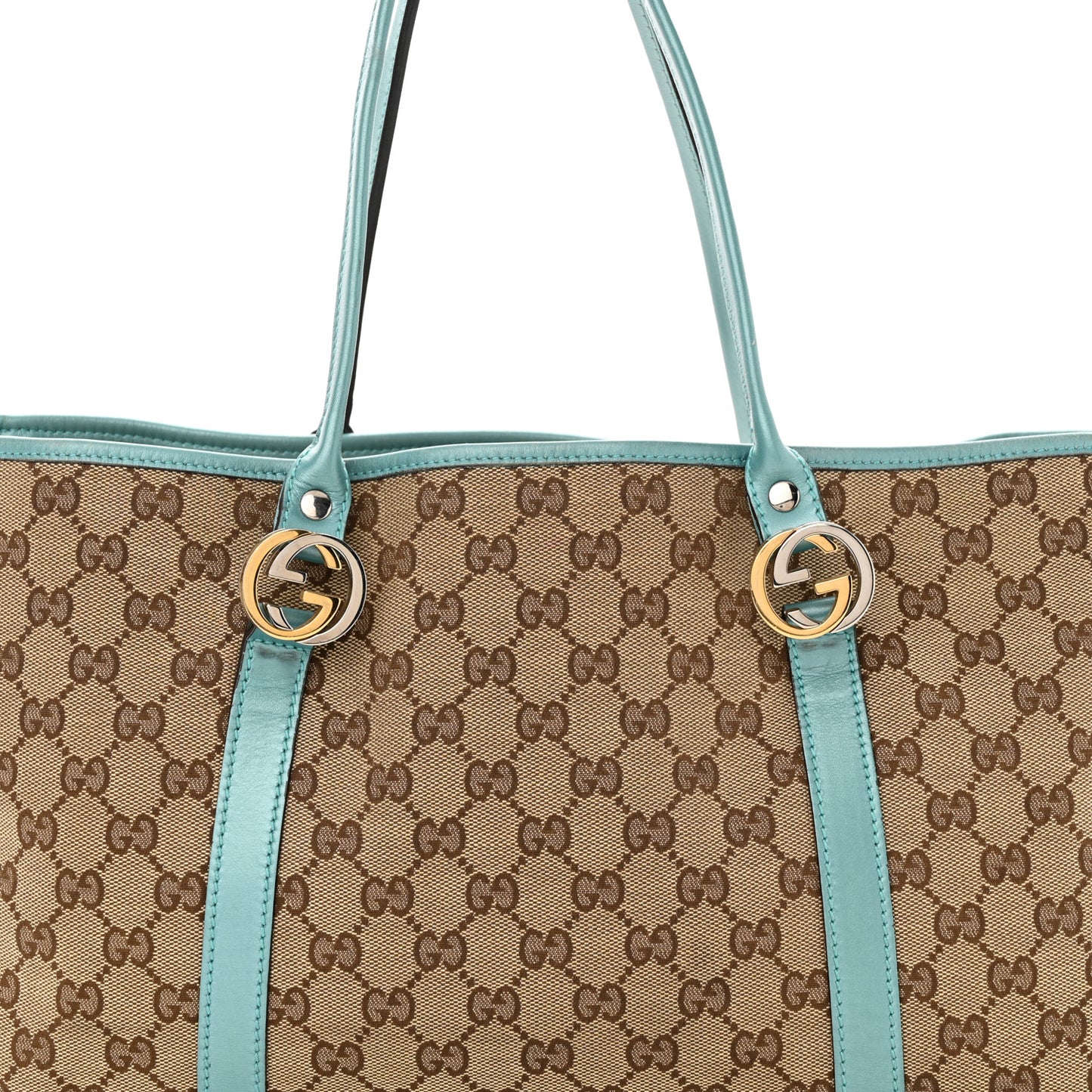 Monogram Medium Twins Shoulder Bag Turquoise