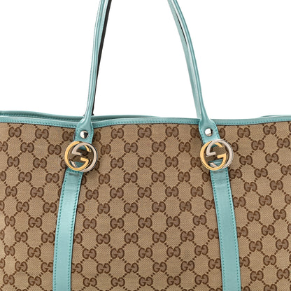 Gucci Monogram Medium Twins Shoulder Bag Turquoise 8 of 15