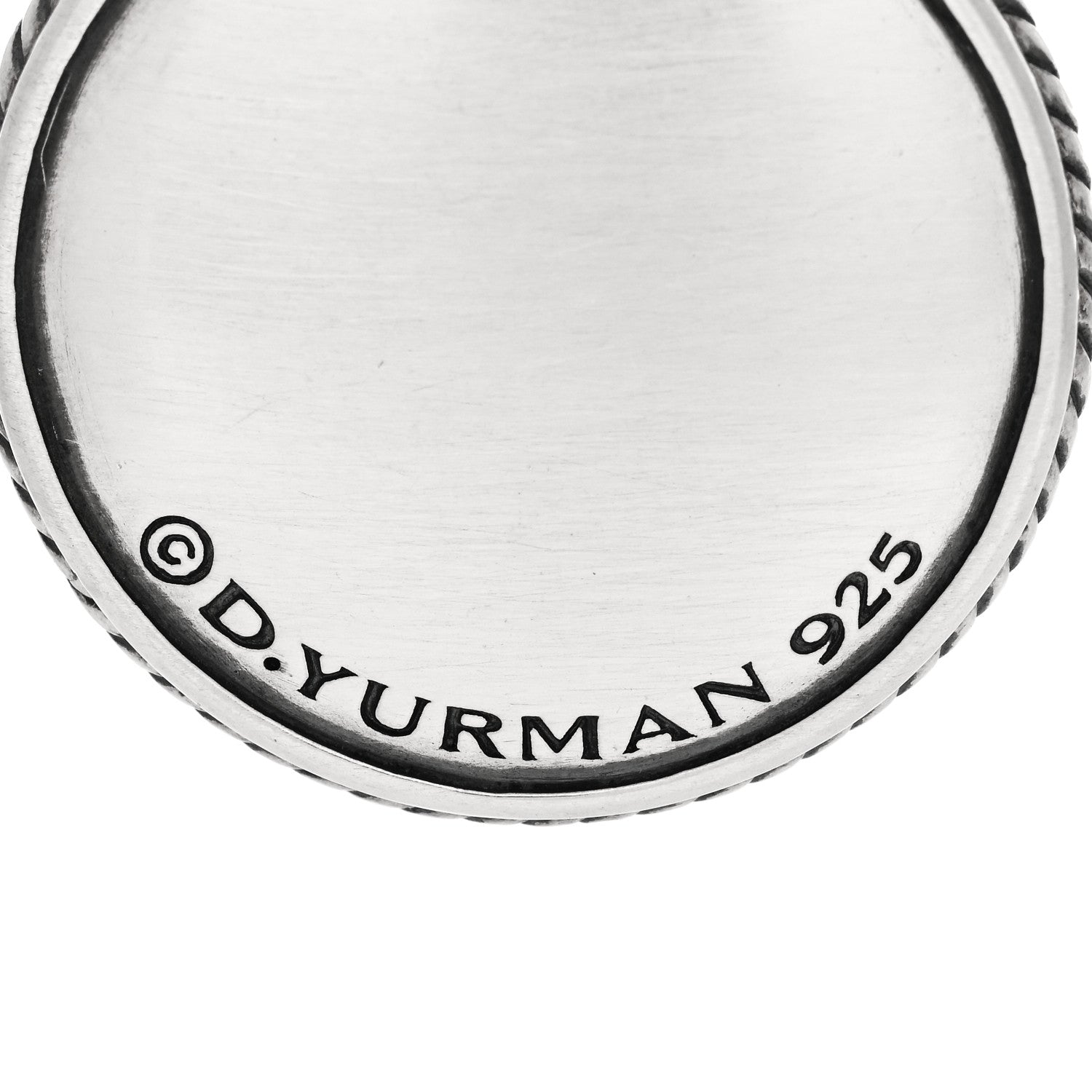 David Yurman Sterling Silver Black Diamond Maritime Compass Enhancer Pendant 4 of 4