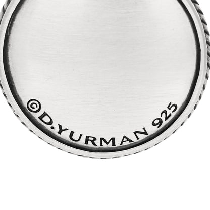 David Yurman Sterling Silver Black Diamond Maritime Compass Enhancer Pendant 4 of 4