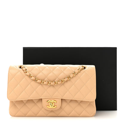 Chanel Caviar Quilted Medium Double Flap Beige 12 of 12