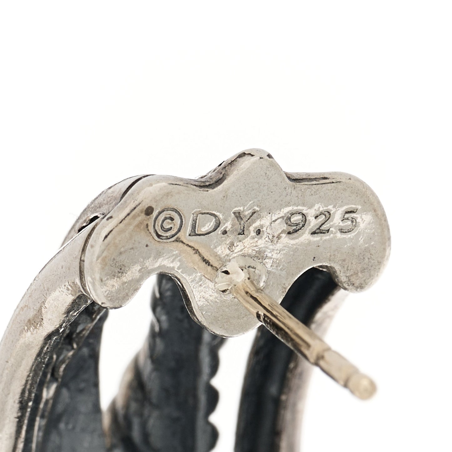 Sterling Silver Crossover Shrimp Earrings