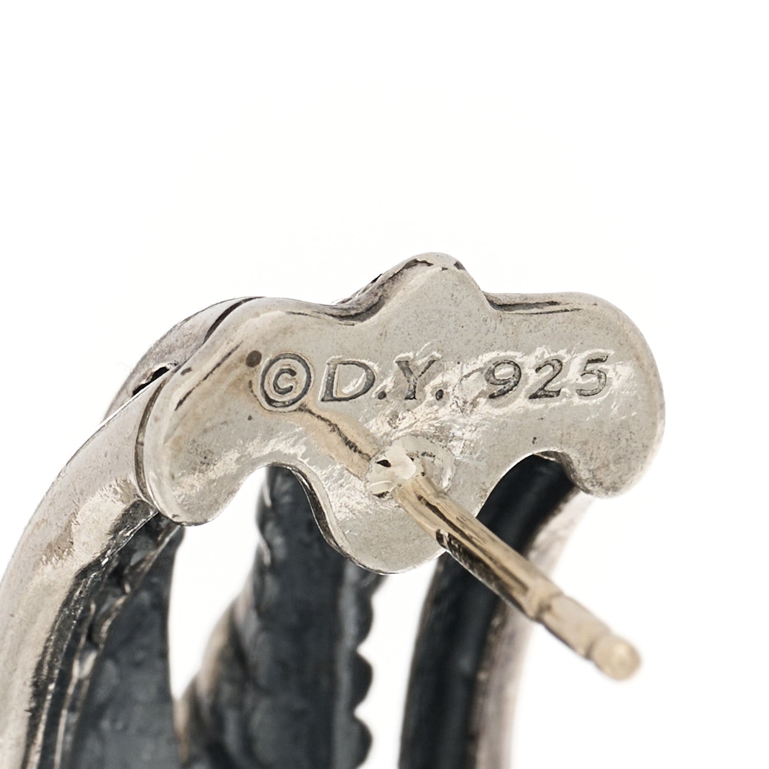 David Yurman Sterling Silver Crossover Shrimp Earrings 4 of 4