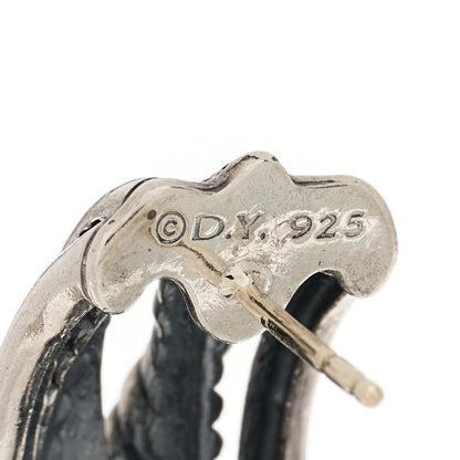 David Yurman Sterling Silver Crossover Shrimp Earrings 4 of 4