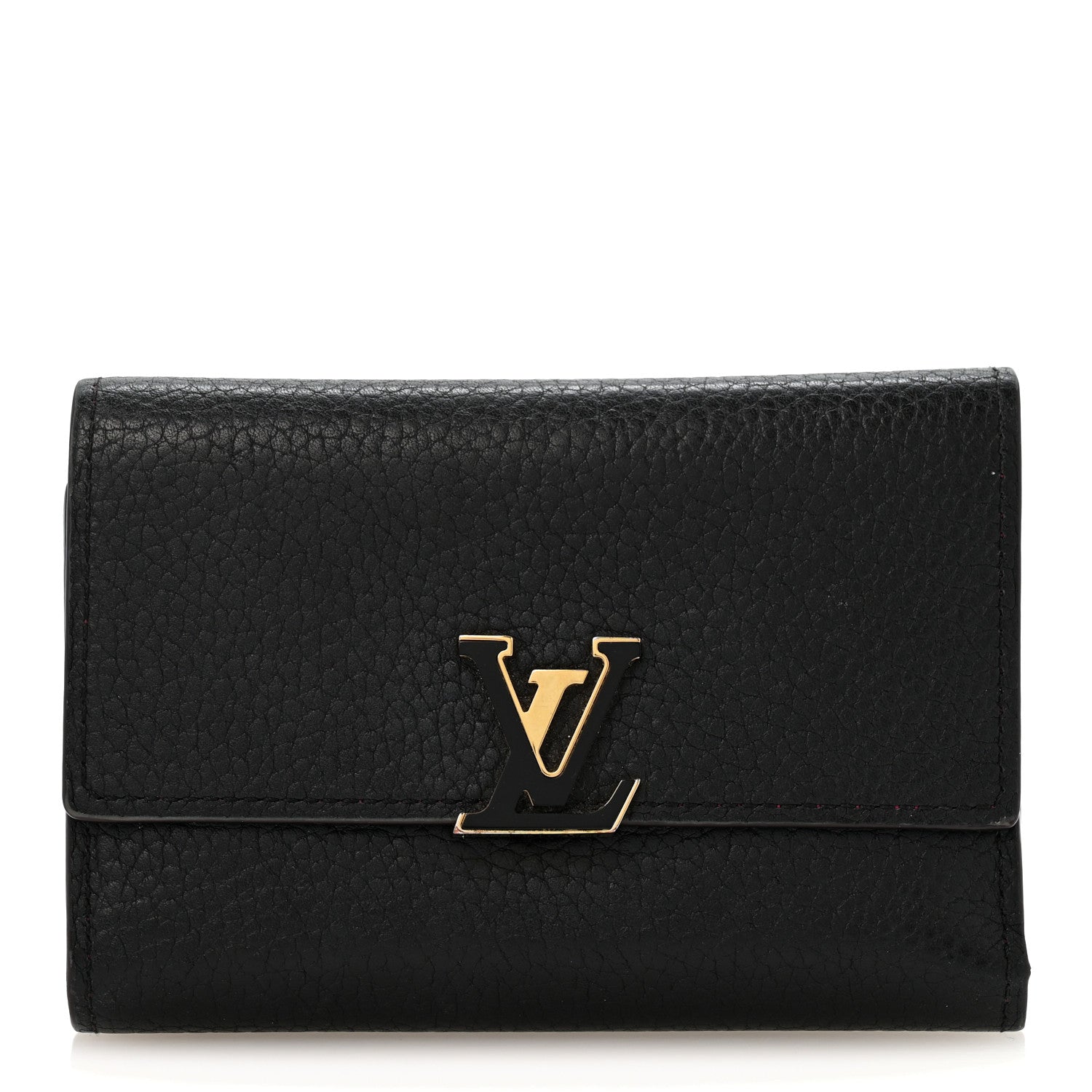 Louis Vuitton Taurillon Capucines Compact Wallet Black 1 of 10