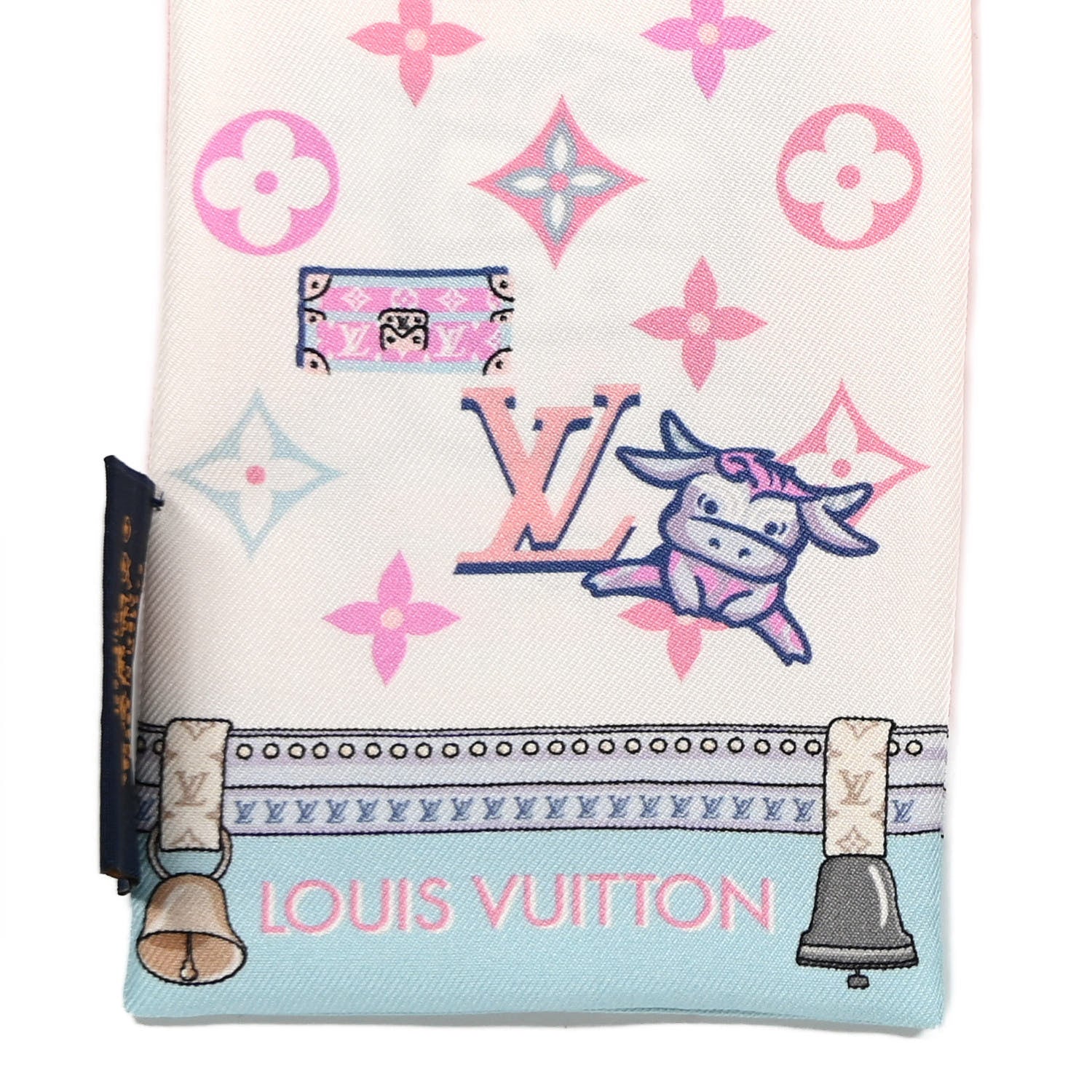 Louis Vuitton Silk Monogram Rodeo Bandeau Rose 3 of 4
