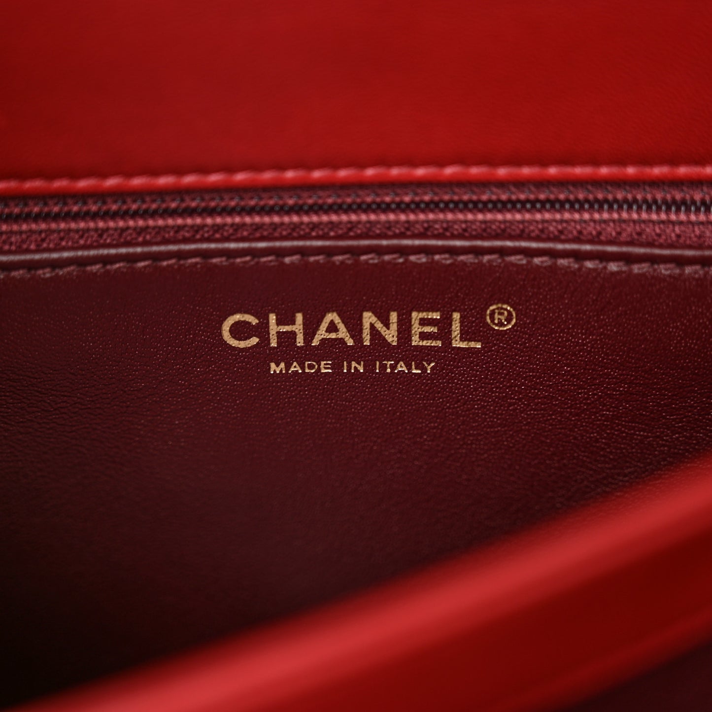Lambskin Quilted Medium Trendy CC Flap Red