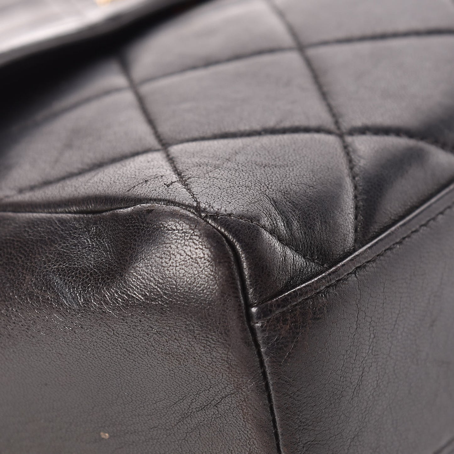 Lambskin Quilted Shoulder Bag Black