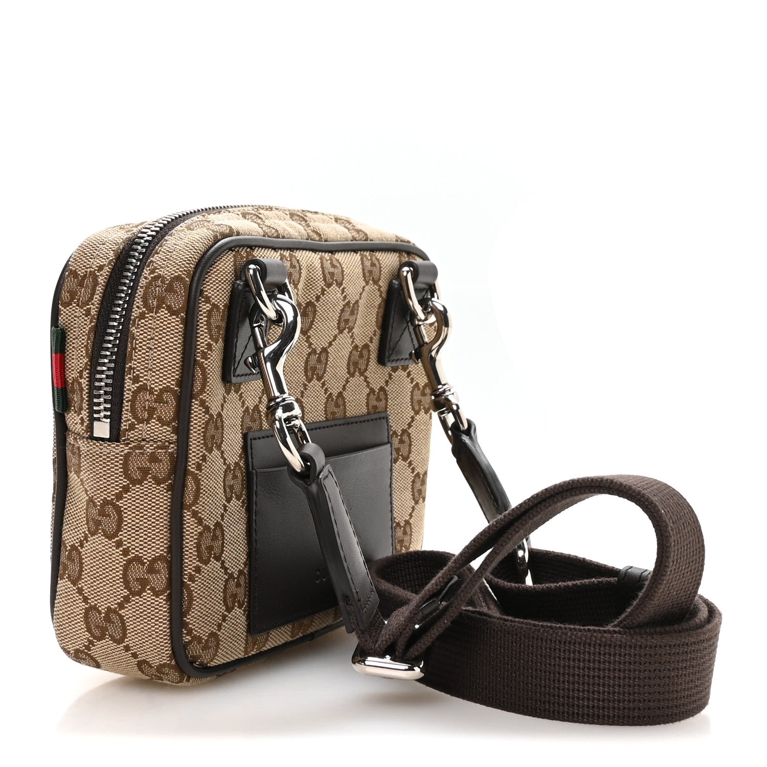 Gucci GG Supreme Monogram Calfskin Mini Crossbody Bag Beige Ebony New Acero 3 of 11