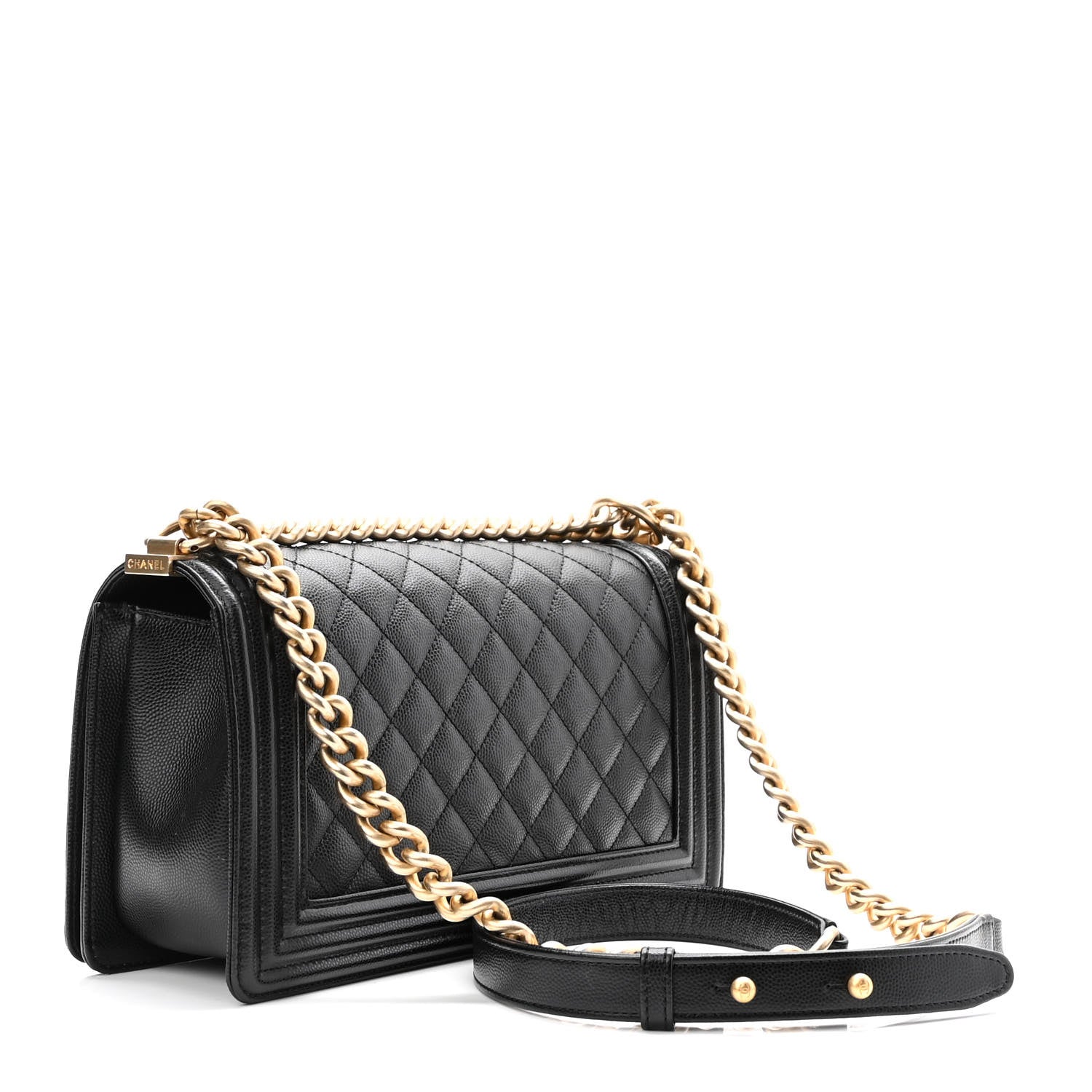 Chanel Caviar Quilted Medium Boy Flap Black 3 of 11