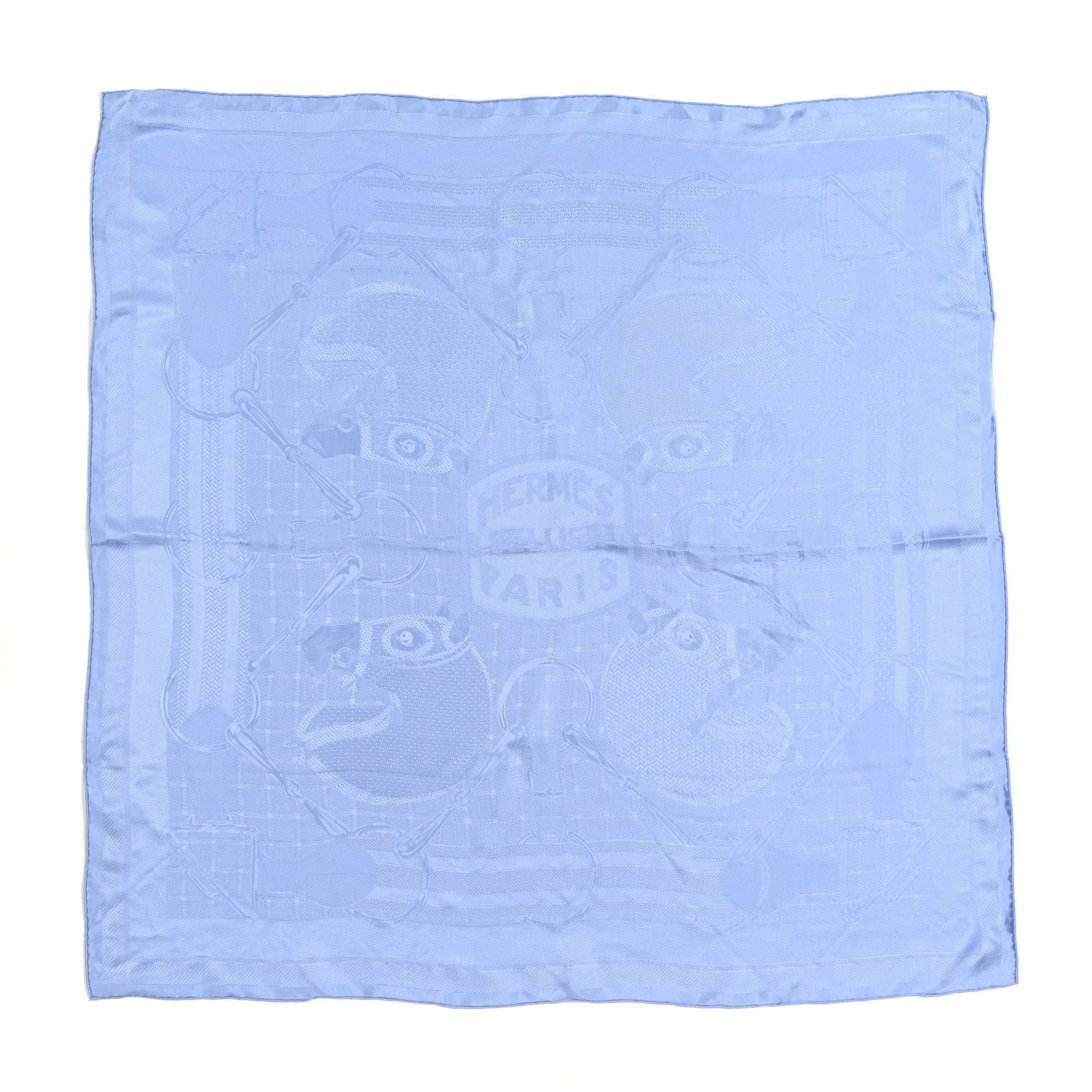 Hermes Silk Bouclerie Moderne Scarf 115 Bleu 1 of 4