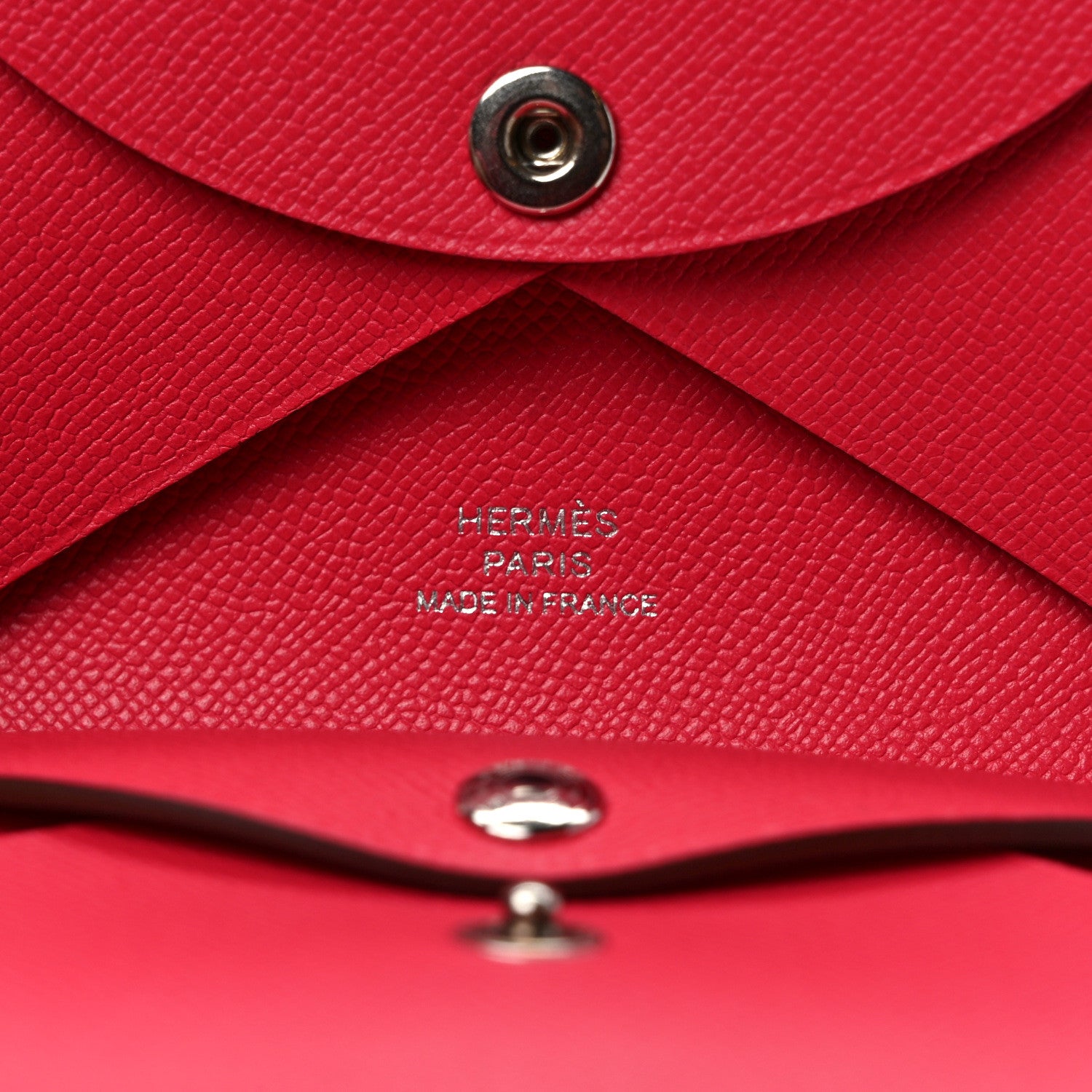 Hermes Epsom Calvi Duo Card Case Framboise 6 of 7