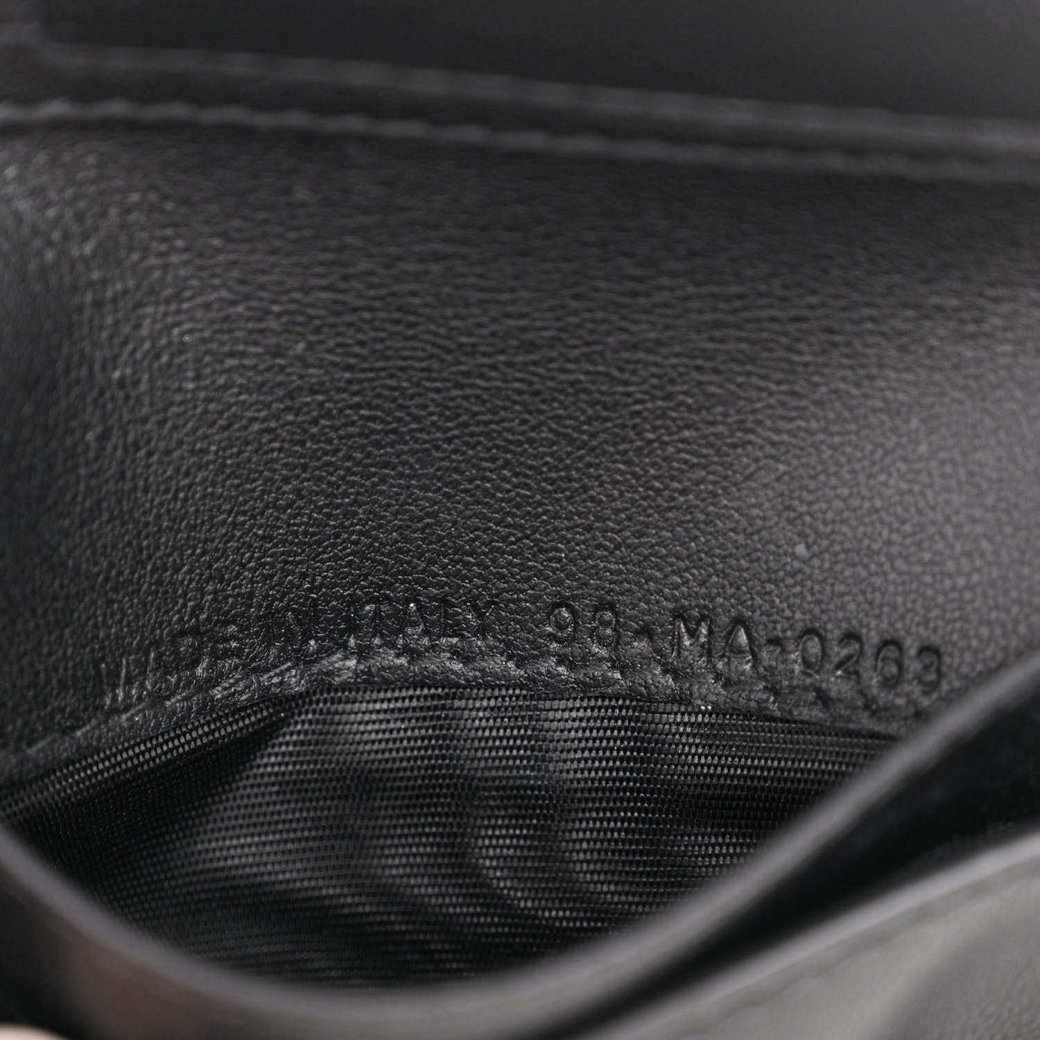 Christian Dior Grained Calfskin Supple Cannage Caro Dahlia Wallet Black 7 of 11