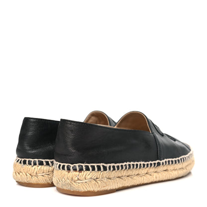 Chanel Lambskin CC Espadrilles 38 Black 4 of 10
