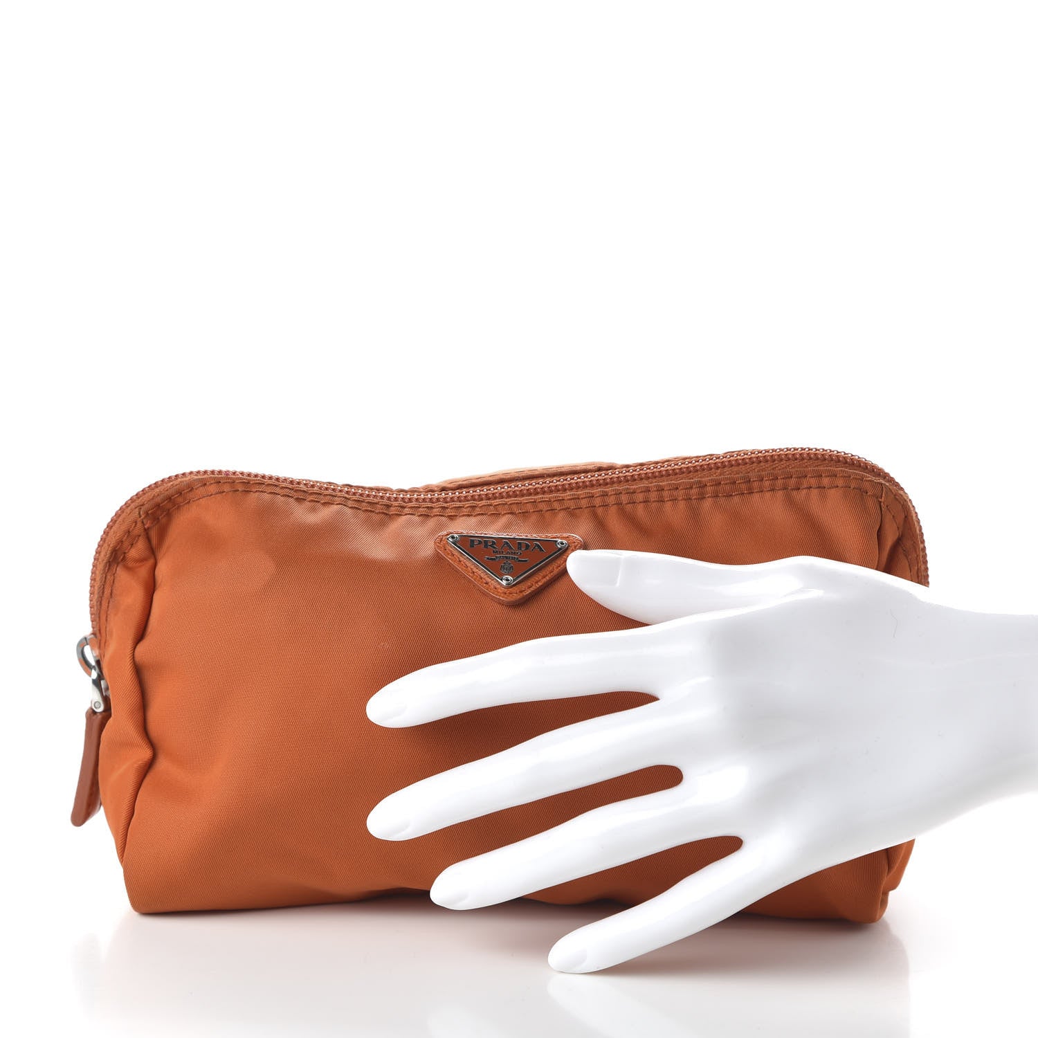 Prada Tessuto Nylon Pouch Papaya 2 of 9