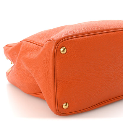 Prada Vitello Daino Tote Papaya 11 of 12