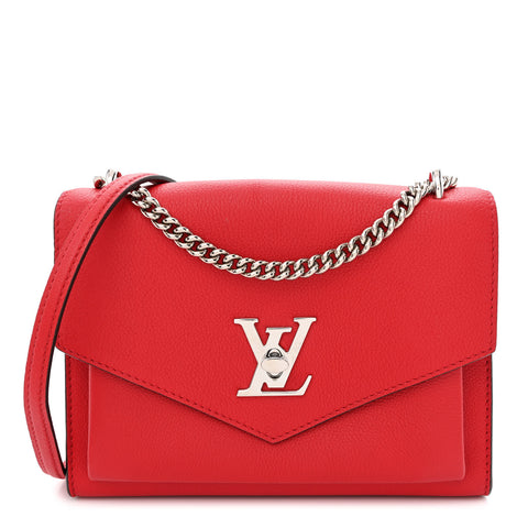 Soft Calfskin My Lockme Chain Bag BB Poppy
