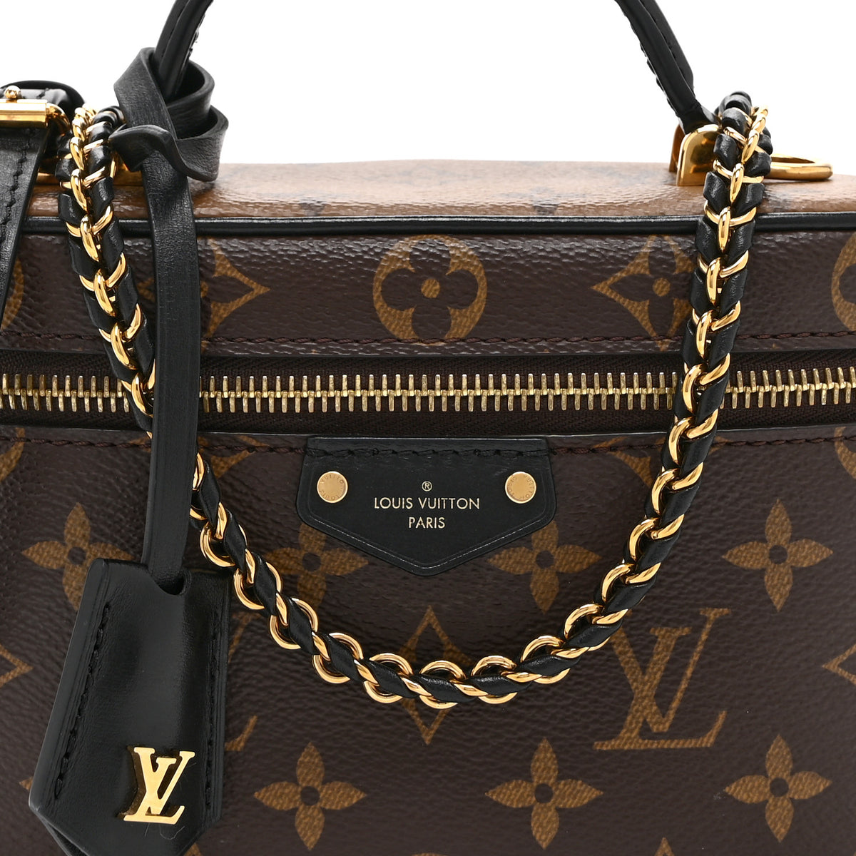 Reverse Monogram Vanity Chain Pouch