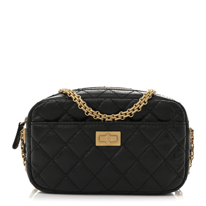 Chanel Aged Calfskin Quilted Mini Reissue Camera Case Black 1 of 12
