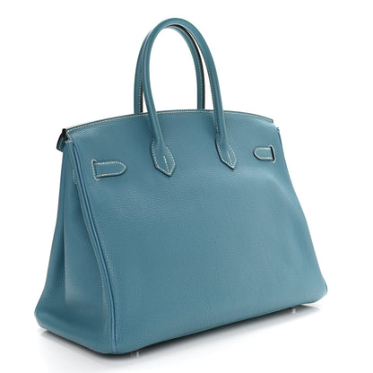 Hermes Togo Birkin 35 Blue Jean 3 of 10