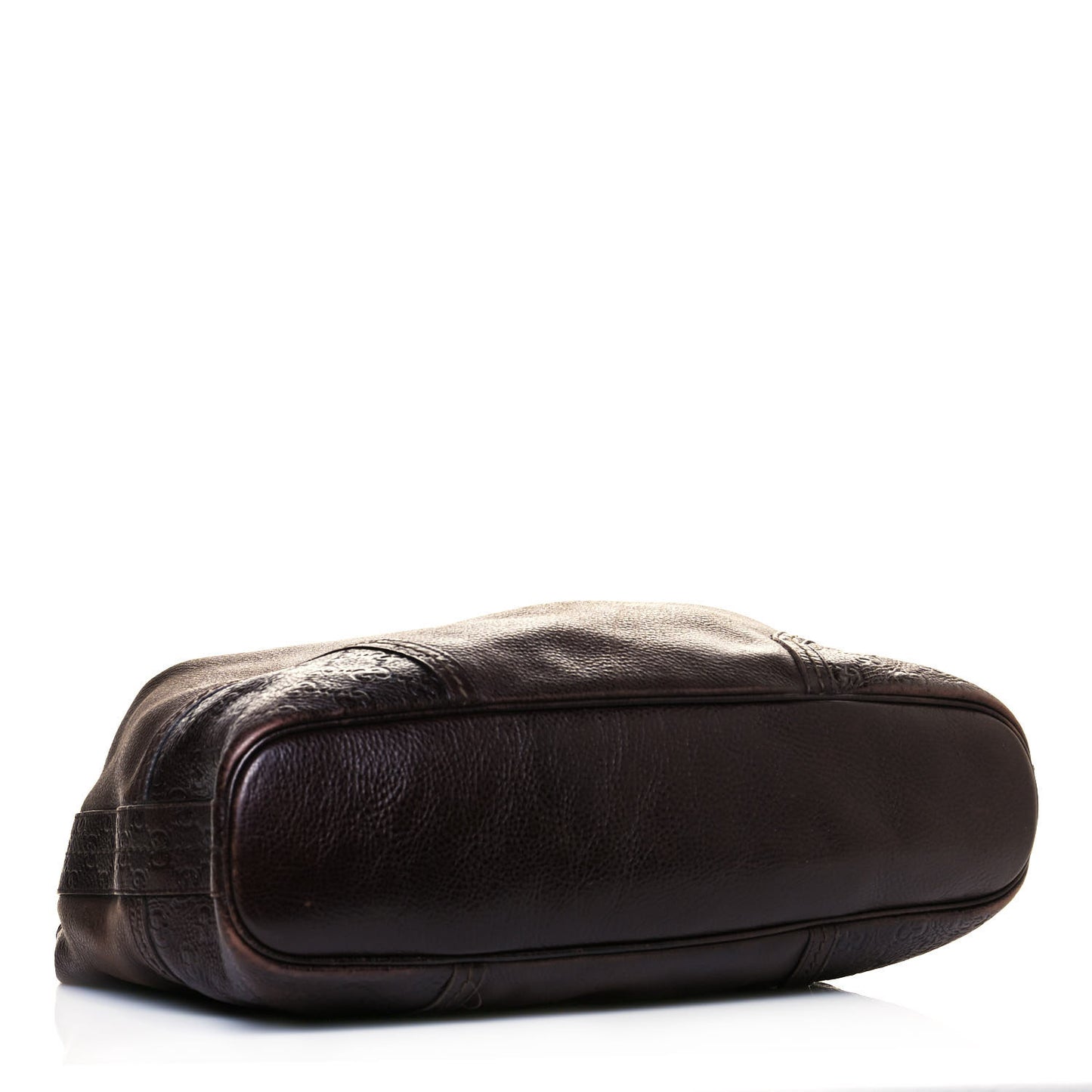 Calfskin Guccissima Trim Large Signoria Hobo Dark Brown