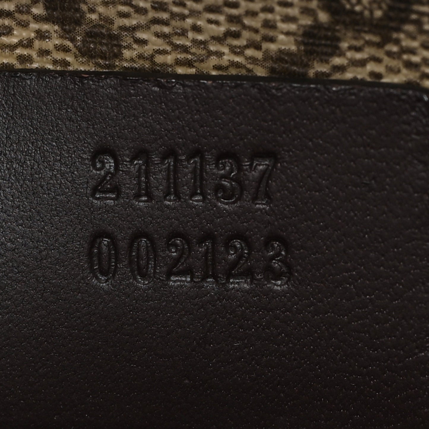 GG Supreme Monogram Medium Zippered Shopping Tote Dark Brown
