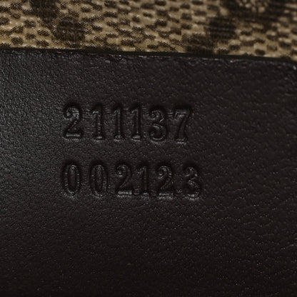 Gucci GG Supreme Monogram Medium Zippered Shopping Tote Dark Brown 7 of 10