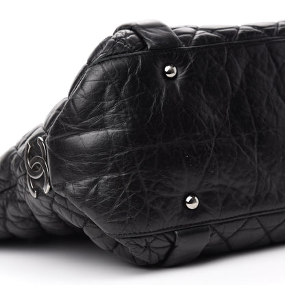 Chanel Distressed Lambskin Vintage Ligne Lady Braid Tote Black 6 of 10