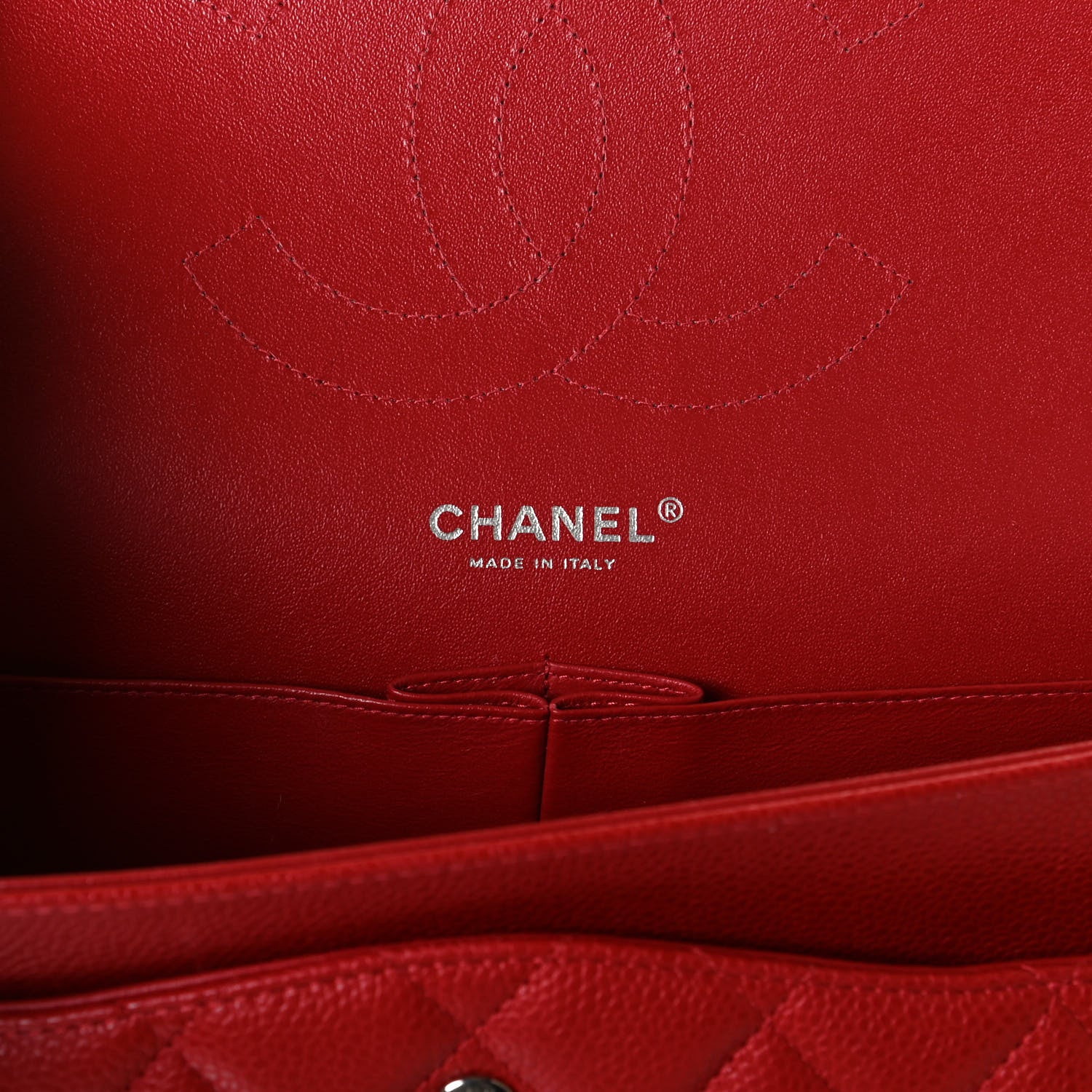 Chanel Caviar Quilted Jumbo Double Flap Red 6 of 11