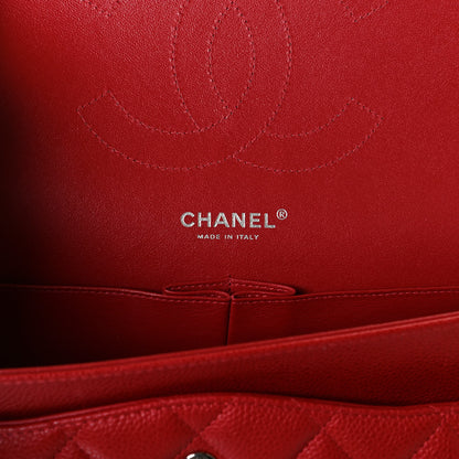 Chanel Caviar Quilted Jumbo Double Flap Red 6 of 11