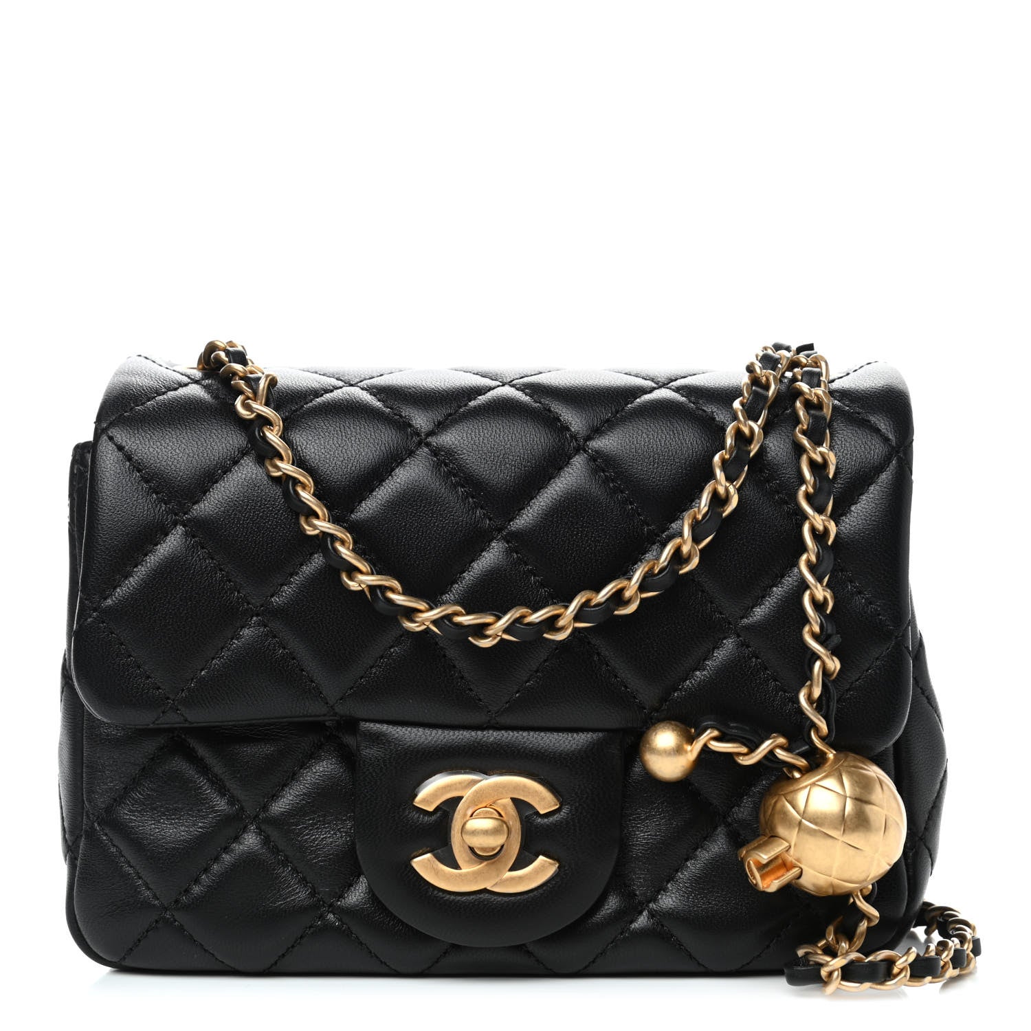 Chanel Lambskin Quilted Mini Pearl Crush Flap Black 1 of 4