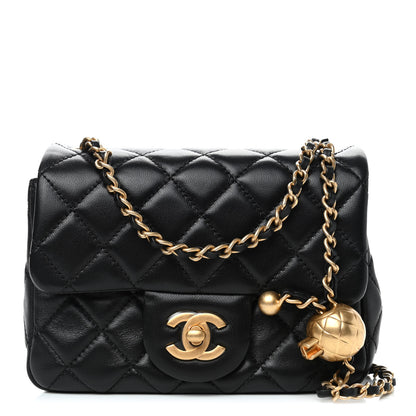 Chanel Lambskin Quilted Mini Pearl Crush Flap Black 1 of 4