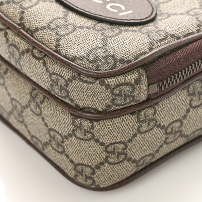 Gucci GG Supreme Monogram Mini Neo Vintage Double Zip Messenger Bag Beige New Acero Crop 9 of 9
