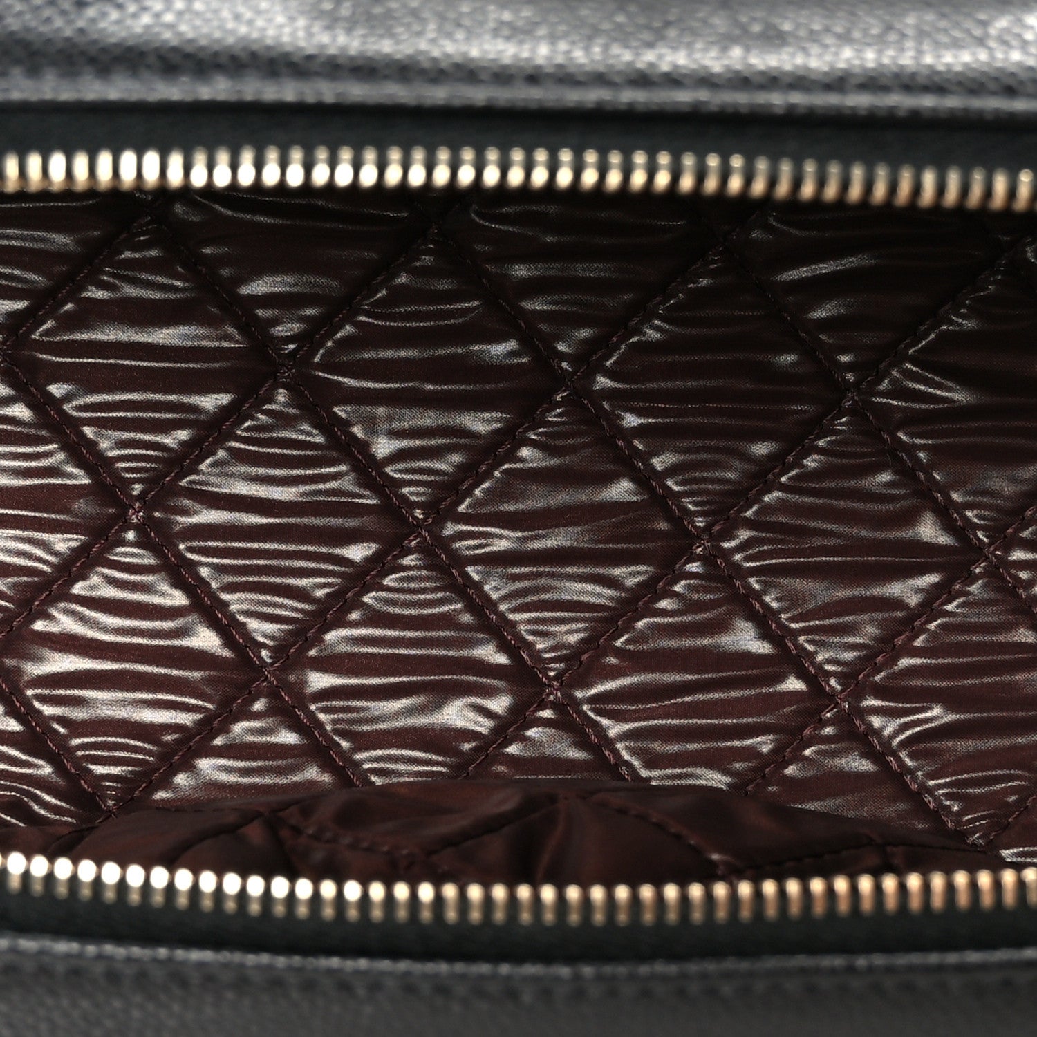 Chanel Caviar Quilted Toiletry Case With Chain Black 5 of 9