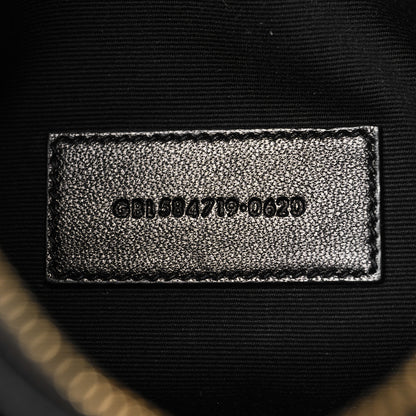 Saint Laurent Grain De Poudre Chevron Monogram Large Bill Pouch Black 7 of 13