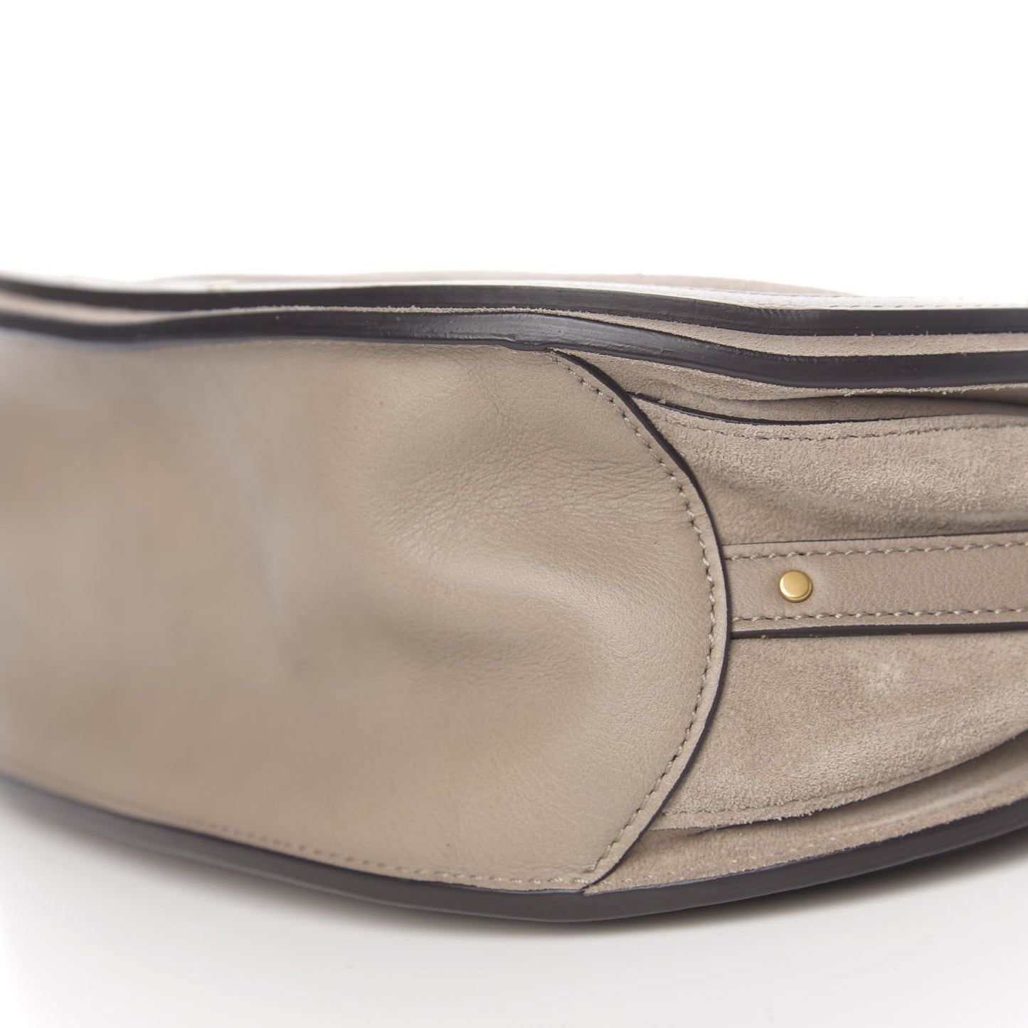 Calfskin Suede Medium Pixie Shoulder Bag Motty Grey