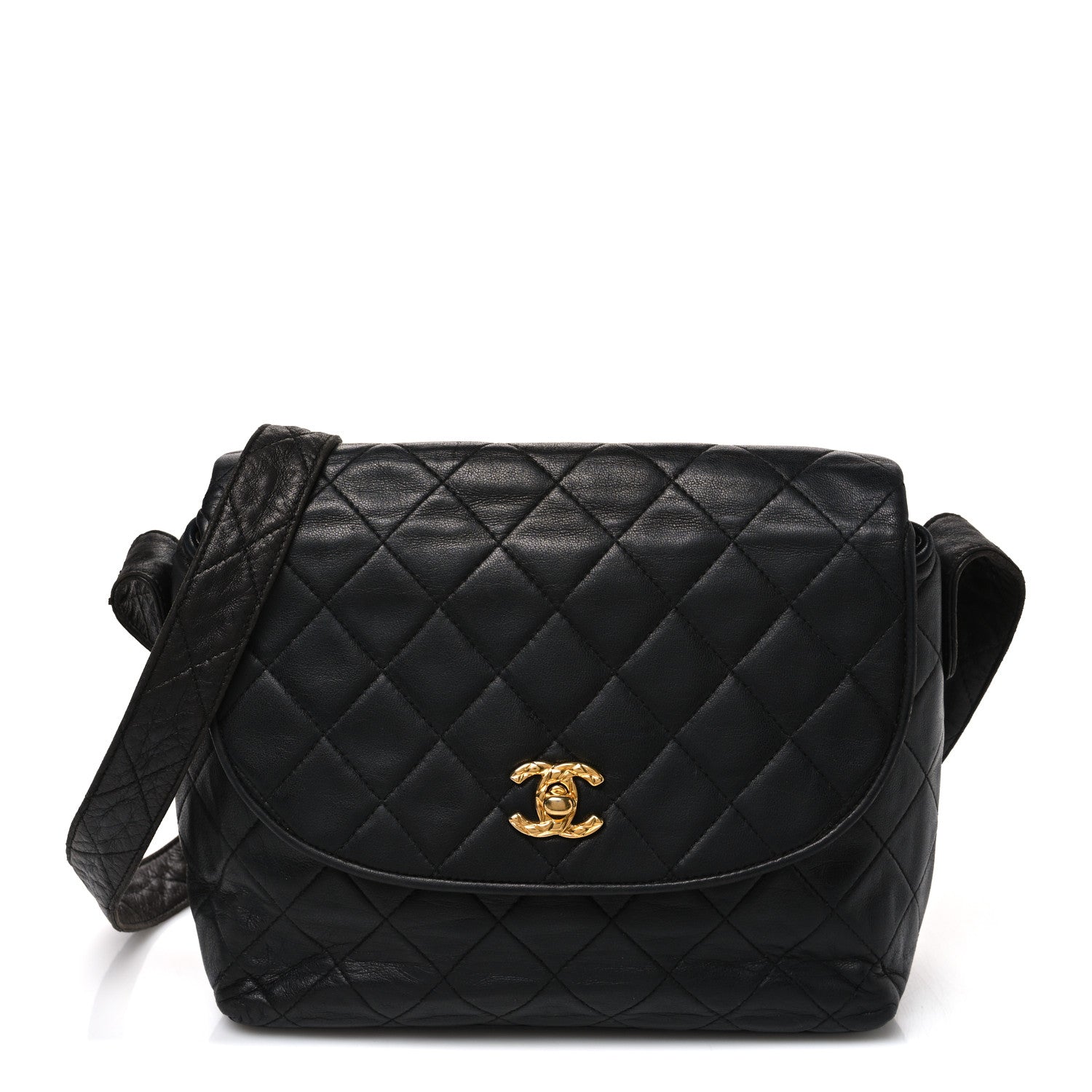 Chanel Lambskin Quilted Flap Shoulder Bag Black 1 of 10