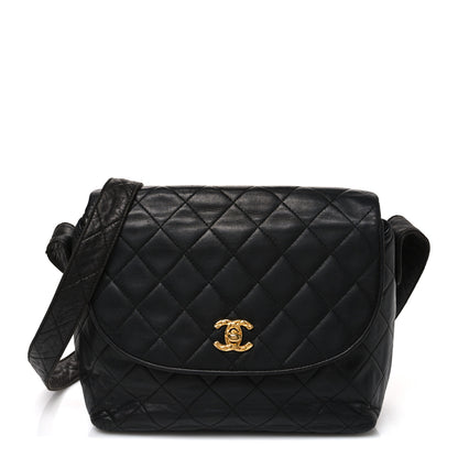 Chanel Lambskin Quilted Flap Shoulder Bag Black 1 of 10