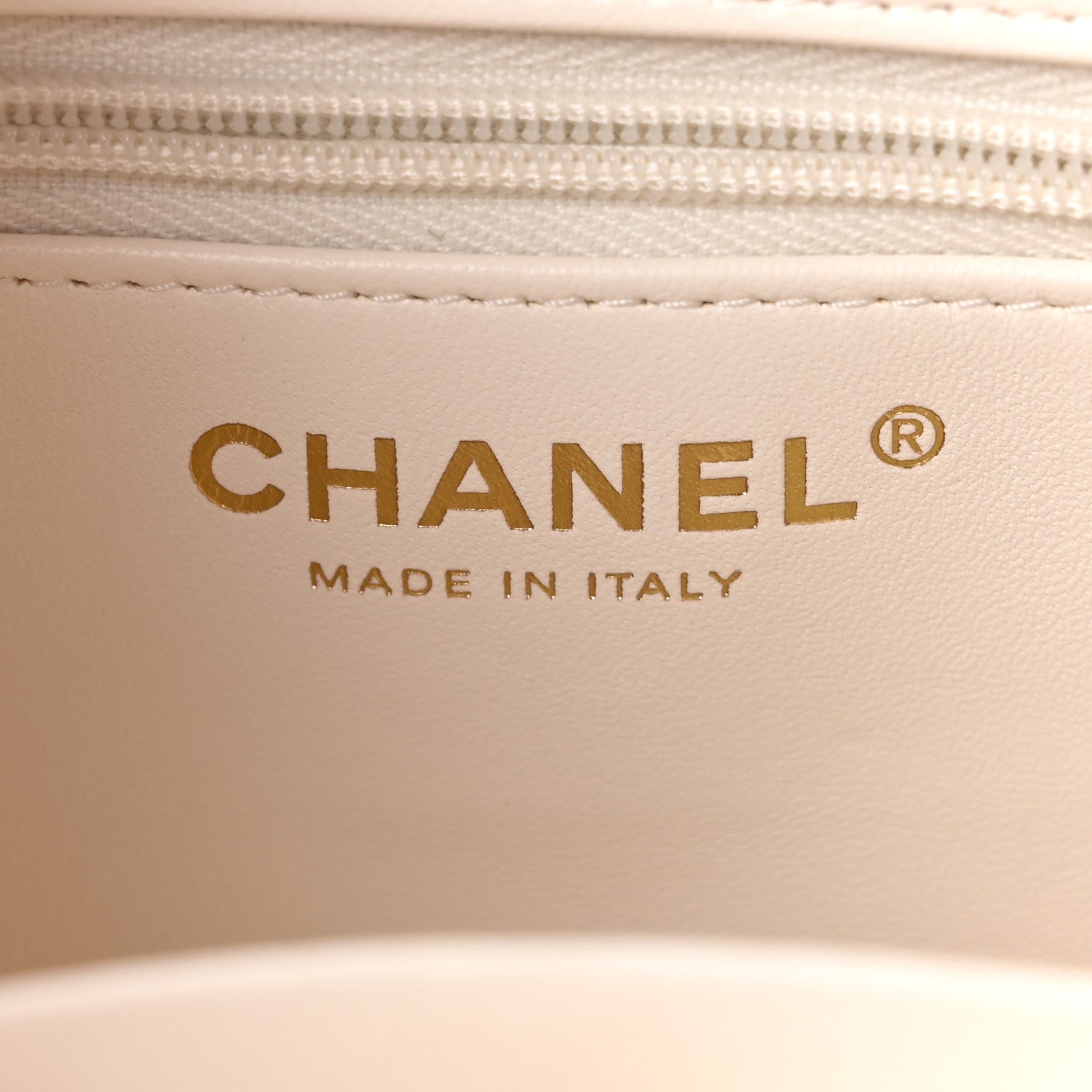 Chanel Shiny Aged Calfskin Quilted Nano Kelly Shopper White 6 of 10