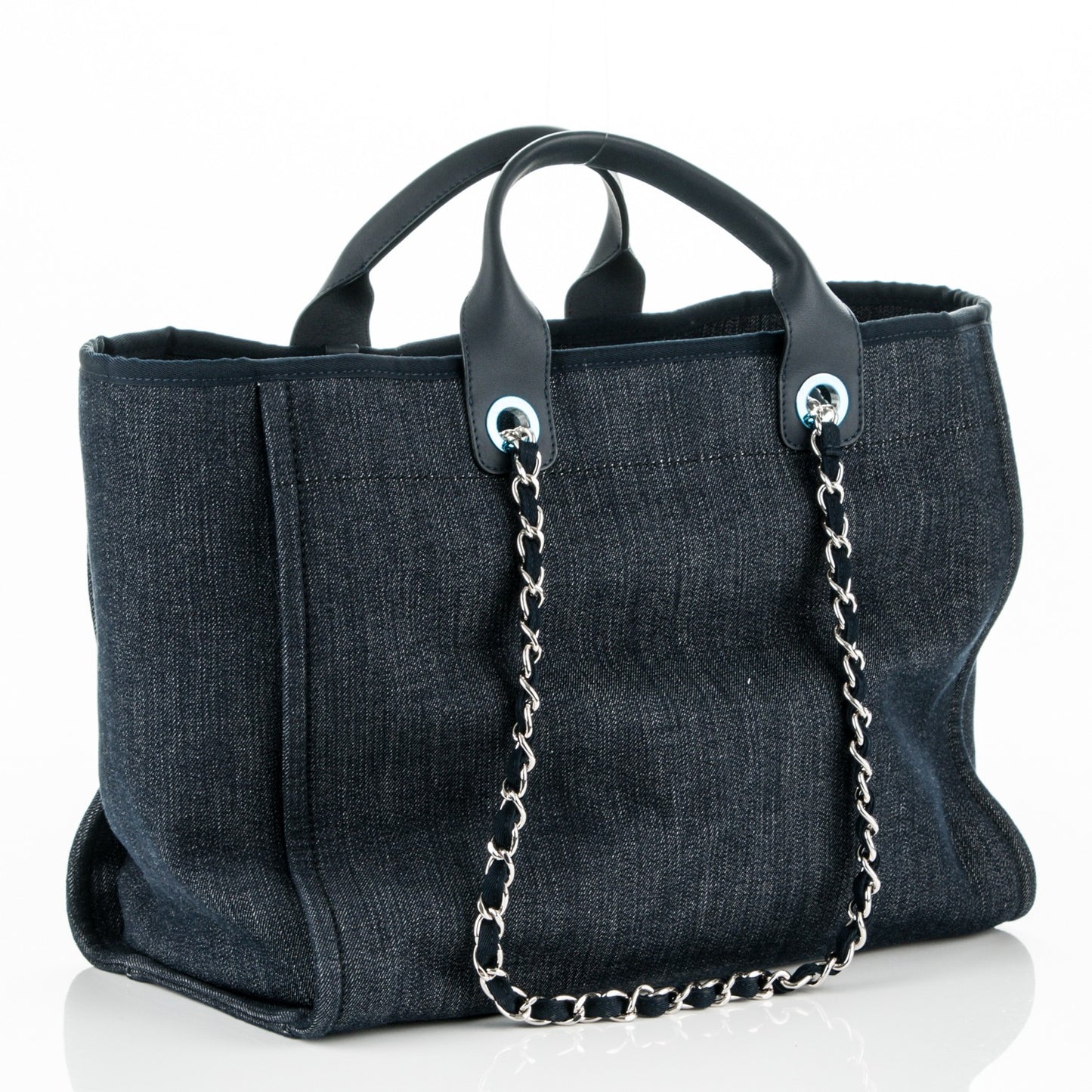 Canvas Large Deauville Tote Dark Blue