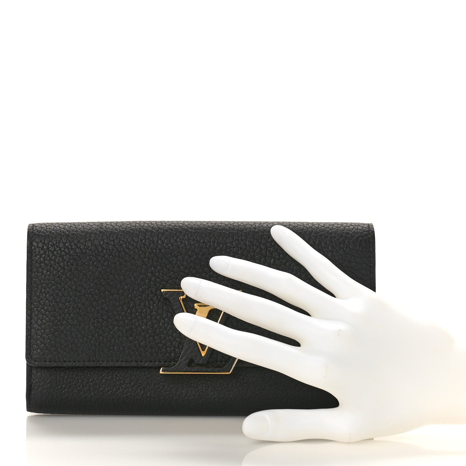 Louis Vuitton Taurillon Capucines Wallet Black 2 of 9