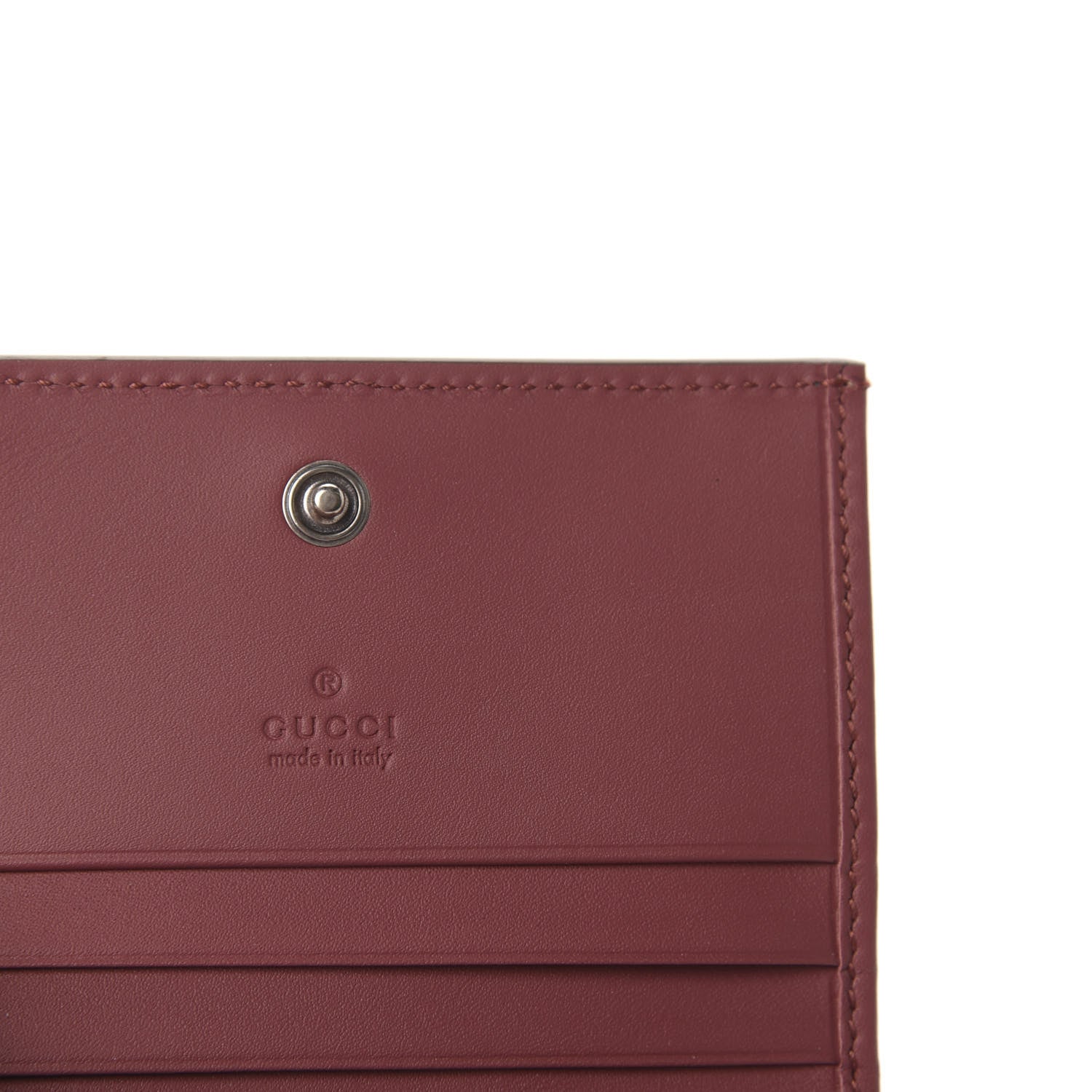 Gucci GG Supreme Monogram Blooms Card Case Beige Multicolor Dry Rose 6 of 8