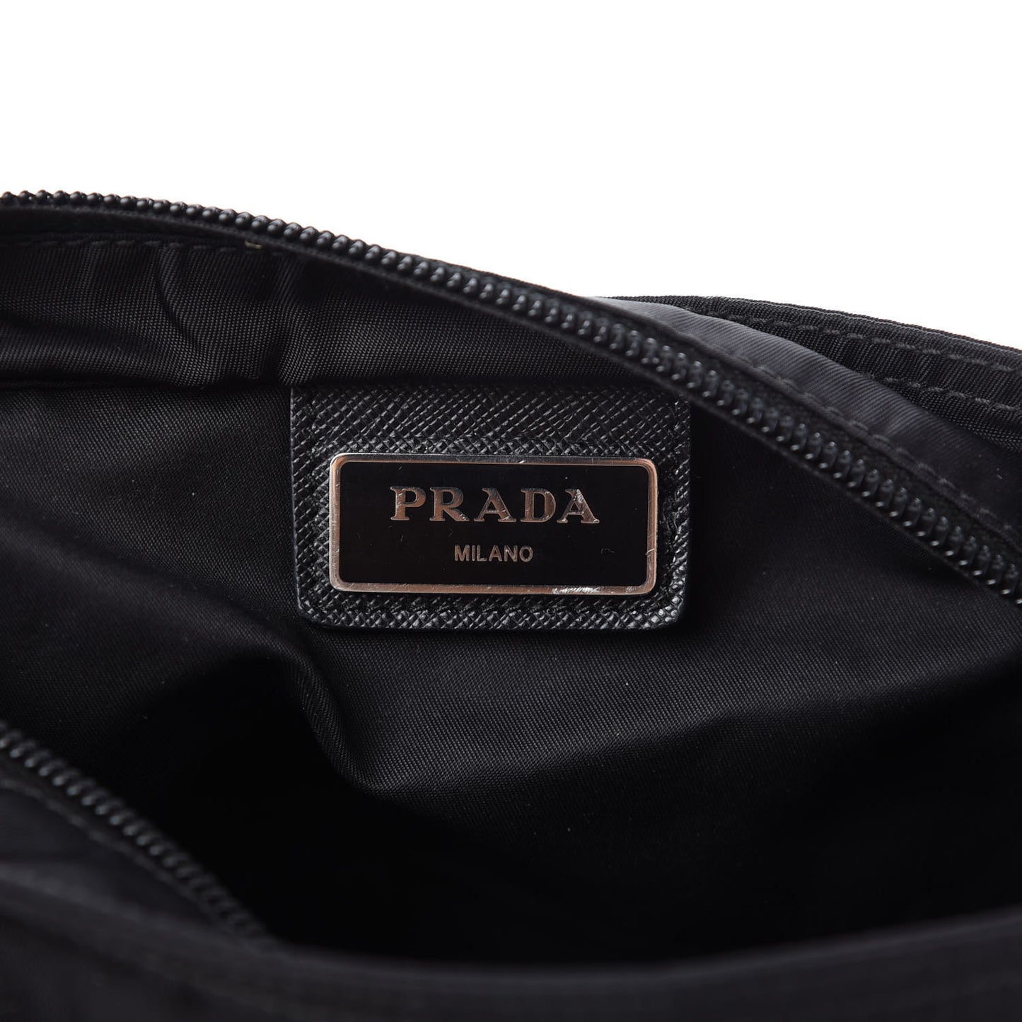 Nylon Flat Messenger Bag Black