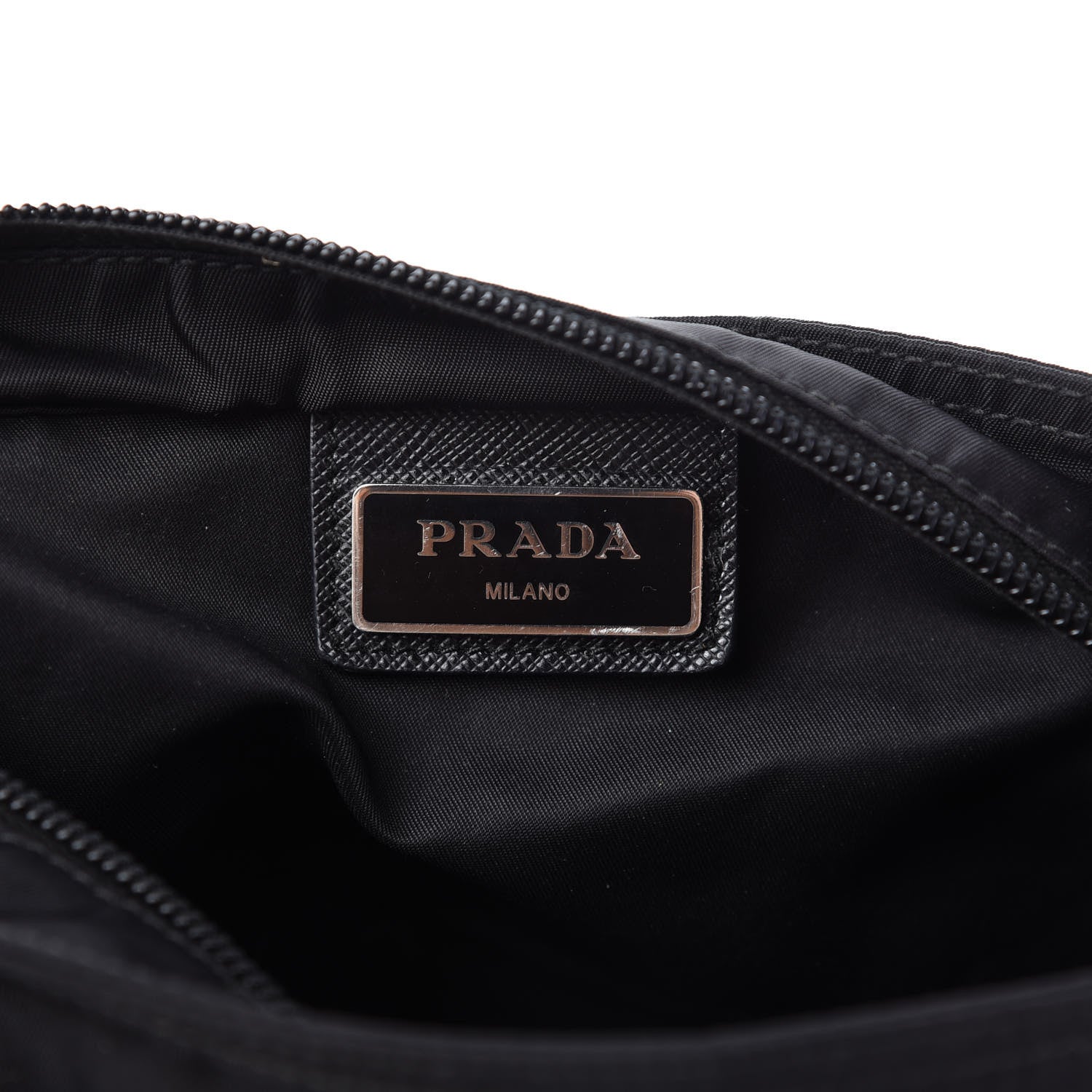 Prada Nylon Flat Messenger Bag Black 8 of 10