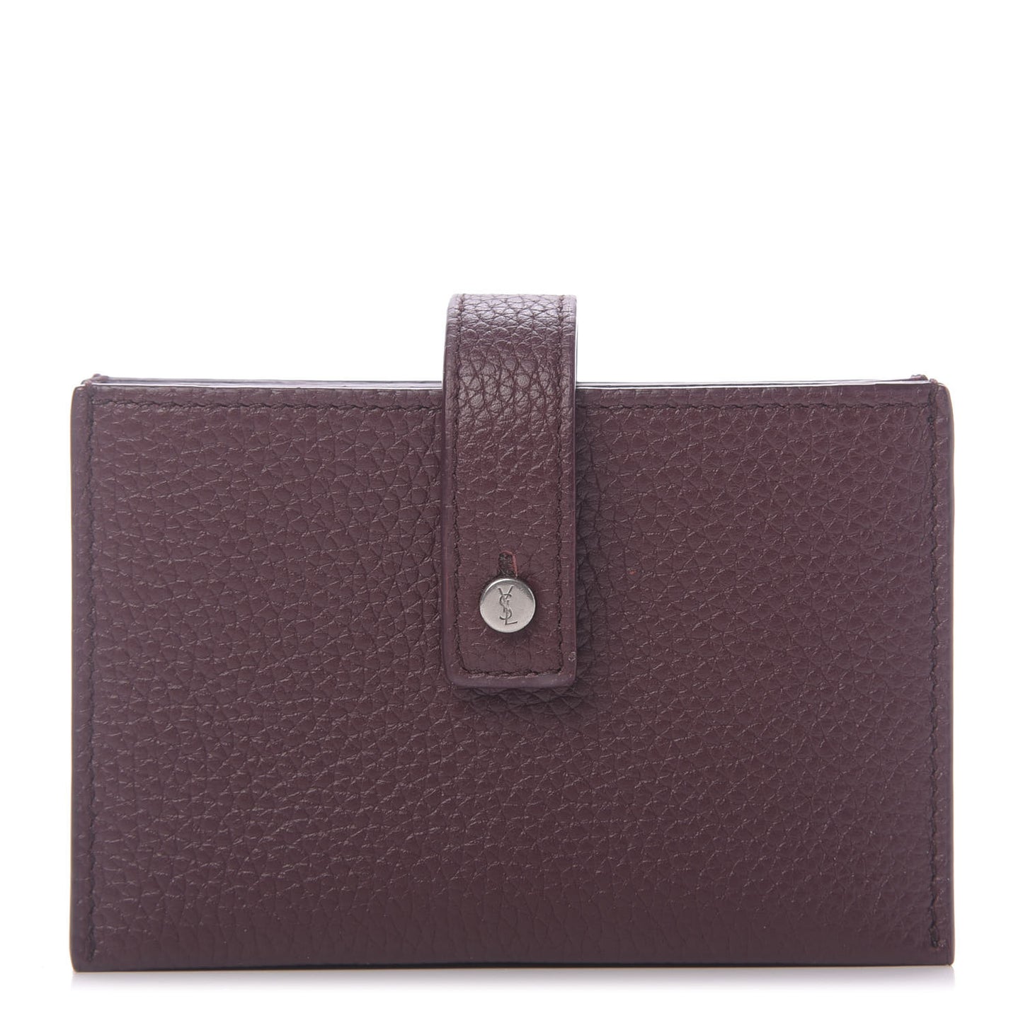 Grained Calfskin Accordion Wallet Bordeaux
