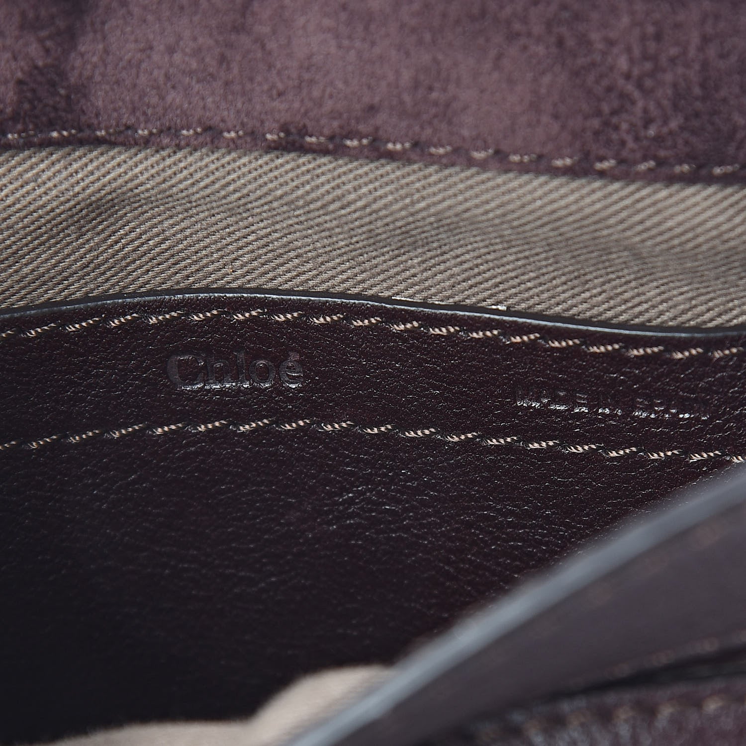 Chloe Suede Calfskin Braided Mini Marcie Round Crossbody Bag Carbon Brown 6 of 8
