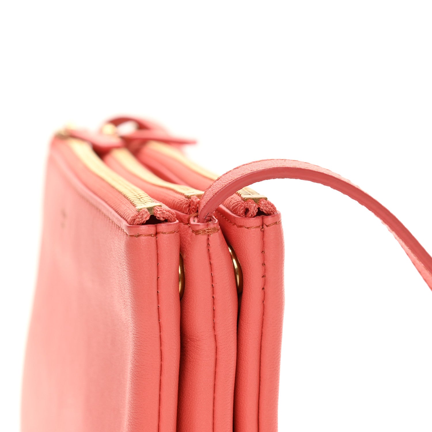 Celine Lambskin Small Trio Crossbody Bag Lipstick 12 of 12